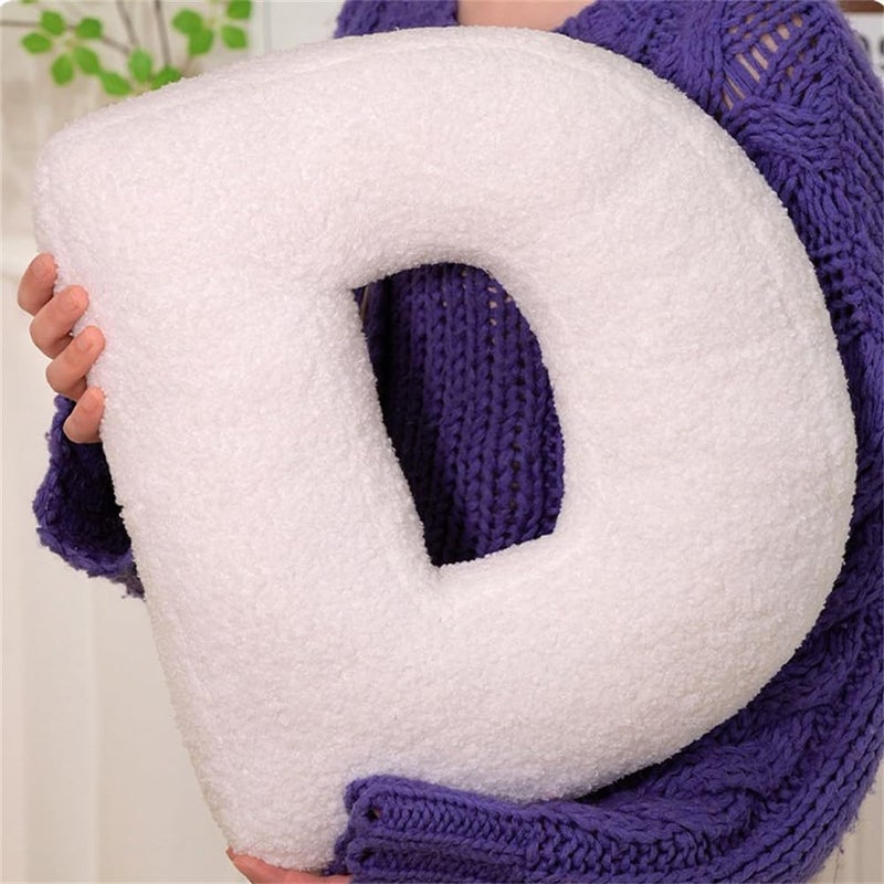Shapeazy Letter Plush Pillow, Letter Hugging Throw Pillows, Decorative Initial Letter Shaped Throw Pillows for Bed Couch, Letter Pillows English Alphabet A to Z for Sofa Bedroom Living Room Decor (H) - Image 3